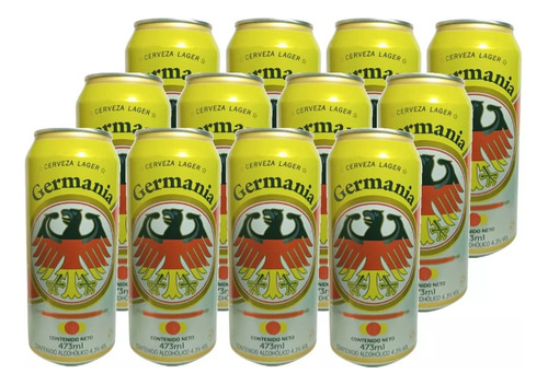 Cerveza Germania 473ml Lata Pack X 12