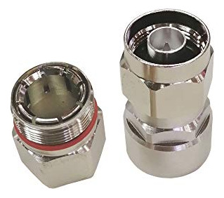 Pack 2 Adaptadores N Tipo Male Para Conectores Heliax
