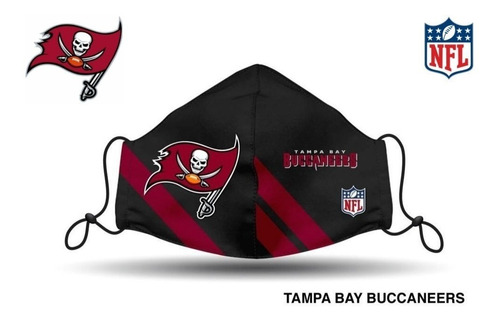 Cubre Bocas Nfl Buccaneers Bay Tampa Bucaneros Sanitizado