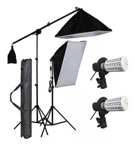 Comprar Softbox Hairlight Luz Superior Brazo Boom 2 Focos Led 50x70 