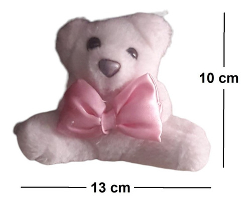 Peluche Osito Con Moño 10 X 13 Cm Blandito