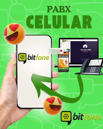 Pabx Para Celular Bitfone ( 2 Ramais ) 1 Ano Linha Grátis.