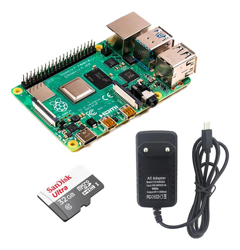 Kit De Inicio Raspberry Pi 4 4gb Con Memoria Y Transformador