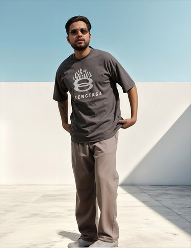 Playera Oversized Estilo Balenciaga Hombre