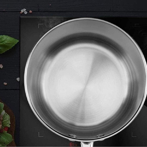 Batería Cocina 12p Swiss Haus Acero Inox Agarraderas Silicon Color Plateado