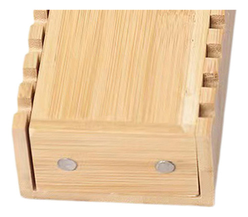 M Estuche Rodante De Madera Torre De Dados De BambĂș Dentado