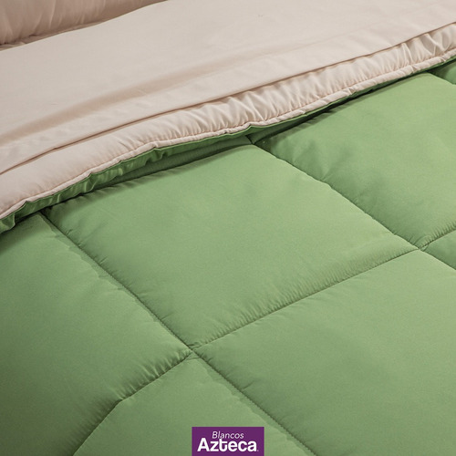 Set 7 Pzs Edredón Down Doble Vista Queen Size Con Fundas
