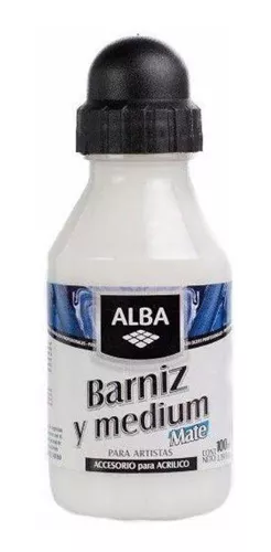 Barniz/medium brillante x100cc accesorio p/acrilico Alba