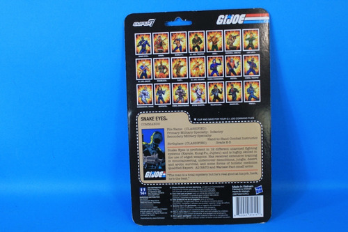 Snake Eyes Gi Joe Super 7 Reaction (Usado)