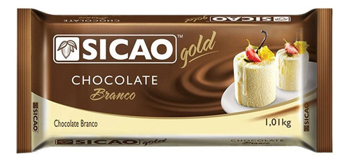 Chocolate Sicao Gold Barra 1,01kg Branco