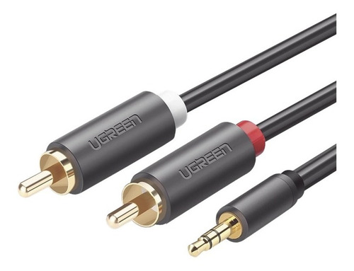 Convertidor Alta Calidad 3.5mm Macho A 2 Rca Macho, 3m. Gris