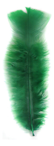 Pena De Galinha 100g Para Artesanato (apx. 600 Unidades) Cor verde bandeira