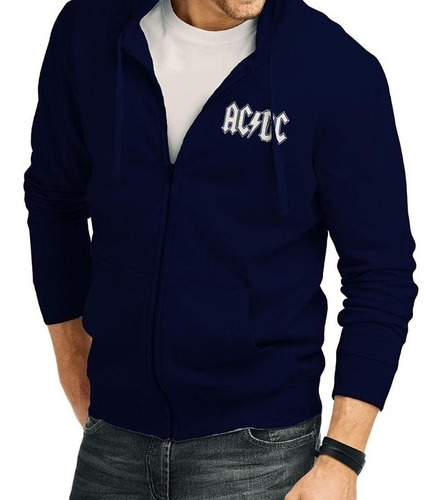 Buzo Hoddie Capota Cremallera Ac/dc