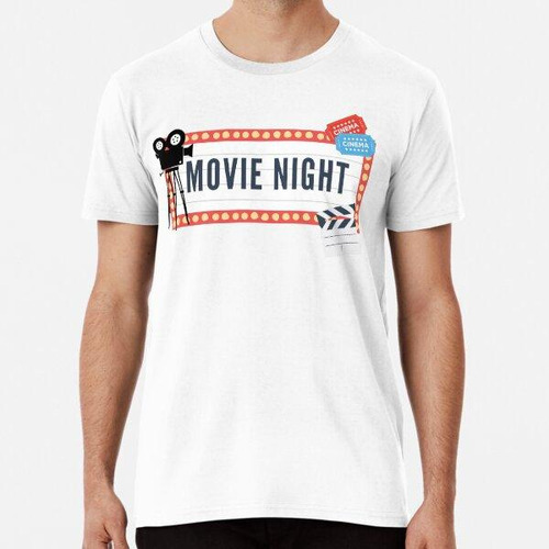 Remera Diseño De Camiseta Noche De Cine Algodon Premium