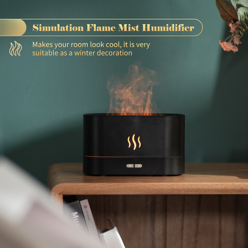 Humidificador De Aroma De Llama Colorida De Simulación Usb
