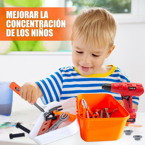 Juego De Caja De Herramientas De Juguete De 42 Piezas Juego