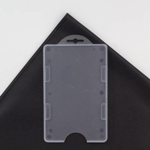 Imagen 2 de 5 de Holder Rigidos Porta Credenciales Tarjetas Pvc Horizontales Verticales Pack 100u