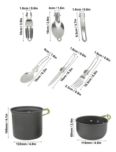 Juego De Utensilios De Cocina Para Acampar, Multifuncional,
