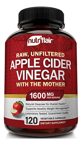 Cápsulas De Vinagre De Sidra De Manzana Con Madre 1600 Mg - 