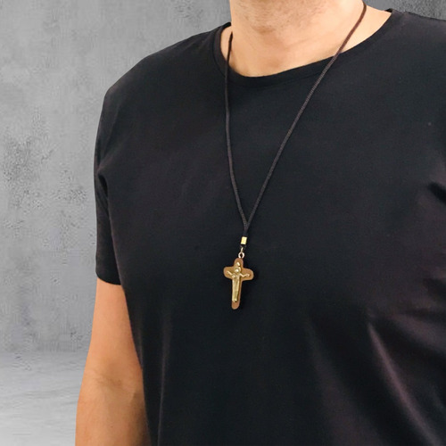 Colar Cordão Cruz Crucifixo Da Unidade