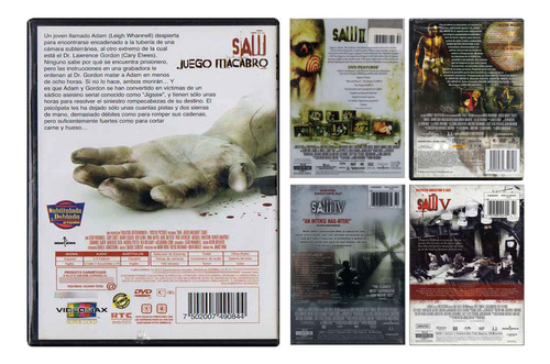 Saw El Juego Del Miedo 1 2 3 4 Y 5 Tobin Bell Película Dvd (Usado)