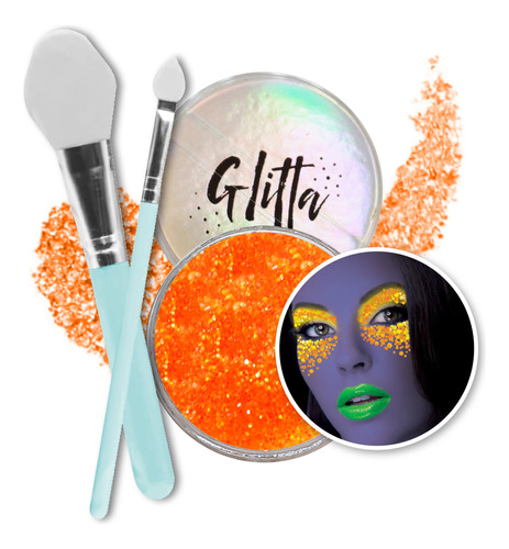 Gel Glitter Fluo Fluorescente Maquillaje Artístico X1 Glitta
