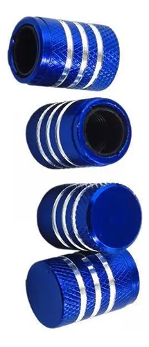Tapones De Válvula Para Neumáticos | Pack De 4, Metal Plateado | Para Coche, Moto, Bicicleta (7mm)