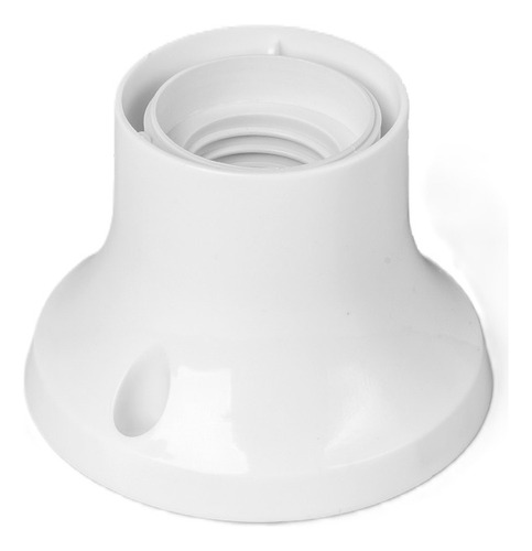 Pack 10 Unidades Portalampara E27 Plastico Base Recta Blanco