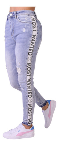 Bleach - 11 - Jeans Mujer Moda Skinny Azul American Fly 5140