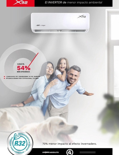 Minisplit Inverter X32, 12000 Btu, 110v, Setcwf120e 1 Ton. Blanco