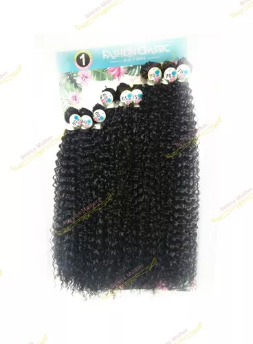 Cabelo Cacheado Lindona Bio fibra 70cm - Fashion Classic