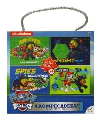 Rompecabezas Paw Patrol 4 En 1 Juego De Mesa Novelty