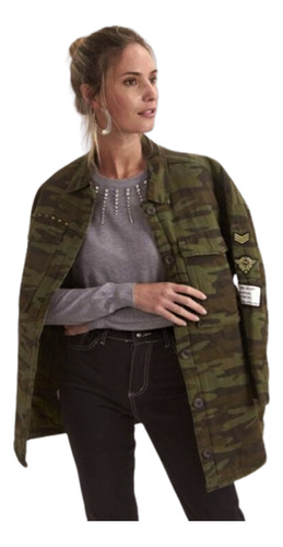 Campera Parka Camuflada Importada Forrada Matelaseada