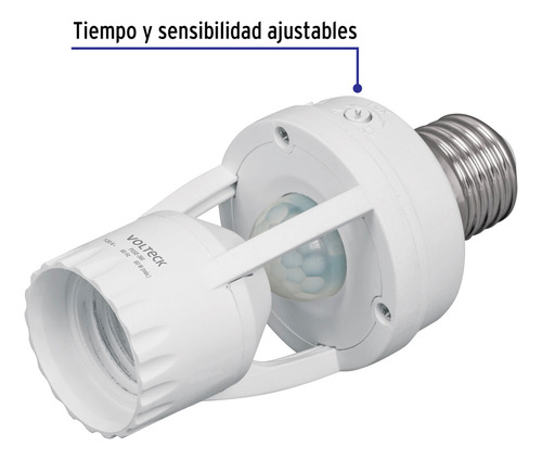 Portalámpara Sensor De Movimiento 360° Volteck