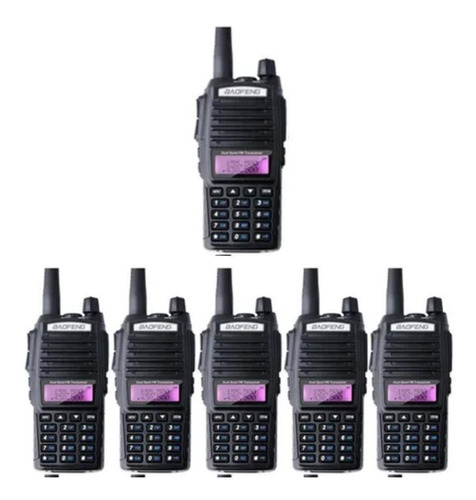 Kit de 6 radios Ht Communicator Baofeng, radio Uv82 de doble banda