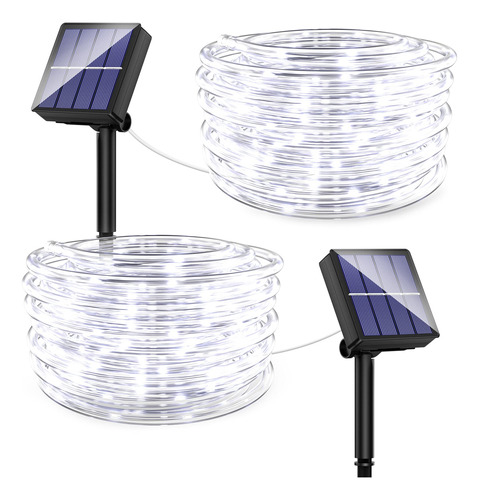 Tira Luz Solar Led Para Exterior 40 Pie 100 Tubo 8 Modo