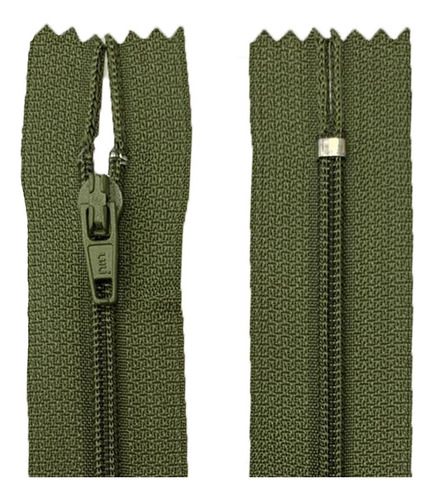 Ziper Fixo Fino Com Nylon N°3 Luli Com 45cm Pacote Com 10u