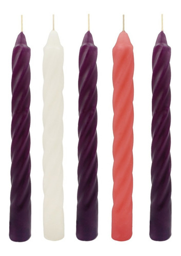 Velas De Adviento Para Navidad Juego De 5 Velas Para Corona
