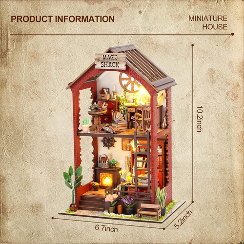Kit De Construcción De Casa De Muñecas En Miniatura Para Bri