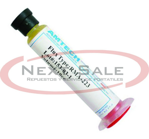 Imagen 4 de 5 de Flux En Jeringa 10cc Amtech Rma-223 Soldaduras Reballing Gel