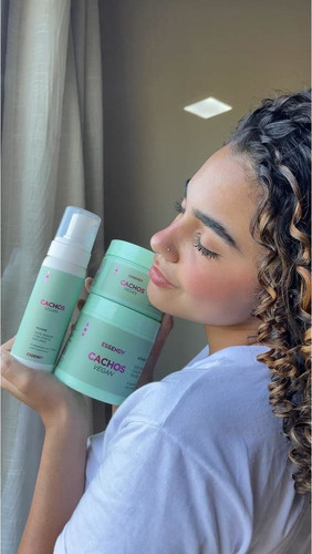 Kit Essendy Cachos Vegan Homecare Ativador Mousse E Gelatina
