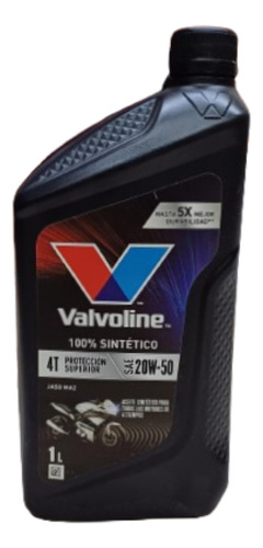 Aceite Valvoline Sintetico 4-tech 20w50 Motos 4 Tiempos 1l