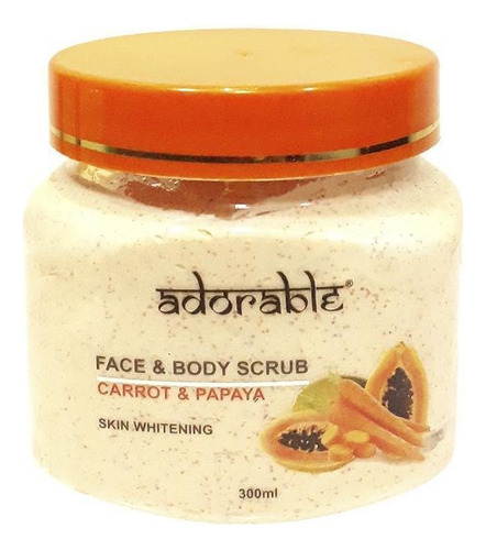  Adorable Exfoliante Cuerpo Y Rostro Zanahoria-papaya 300 Ml