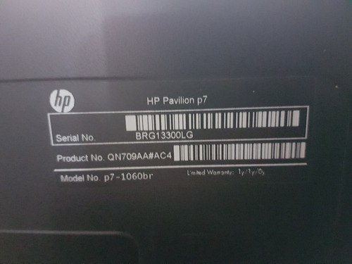 Computador Hp Pavilion P7-1060br Core I5-2300 4gb 1tb Win 7