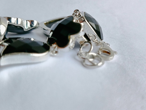 Pulsera Tous Colors Ónix Facetado Original Plata Starling Agua 19 Cm (Usado)