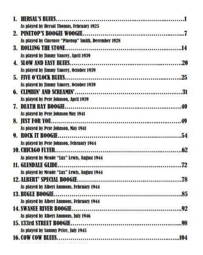 17 Boogie-woogie & Blues Piano Solos Vol 2 Partitura Y Audio