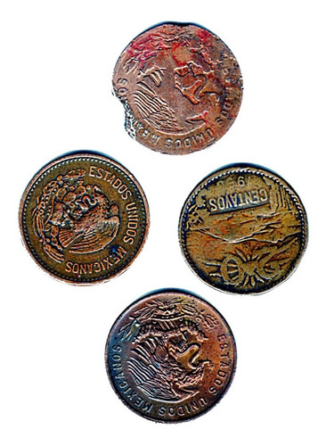 Moneda Dos Aguilas  Dos Soles  20 Centavos  Teotihuacan