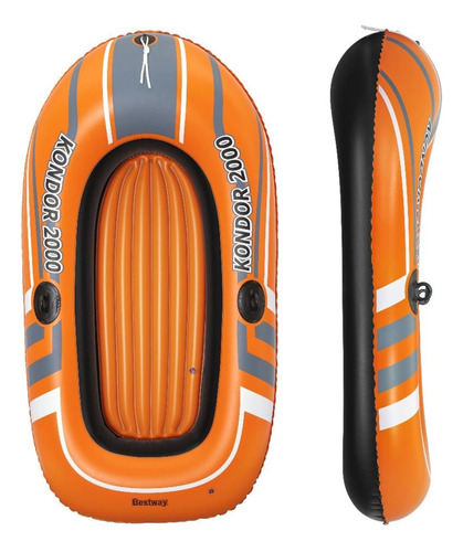 Imagen 6 de 10 de Bote Inflable Bestway 2 Personas + Inflador + Remos