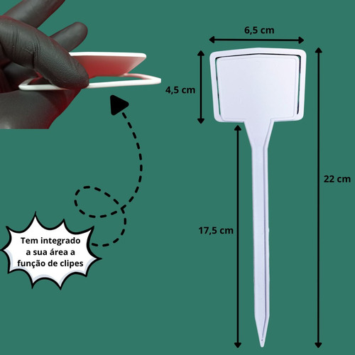 Kit 50 Plaquinhas 22cm Para Identificação De Plantas Hortas