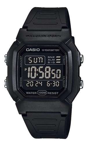 Reloj Casio Illuminator W800h-1bv Negro Original E-watch